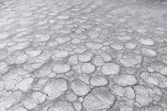 Salt flat texture with natural shapes in Toledo province