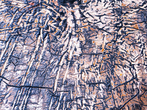 Abstract salt flat patterns in Toledo province summer