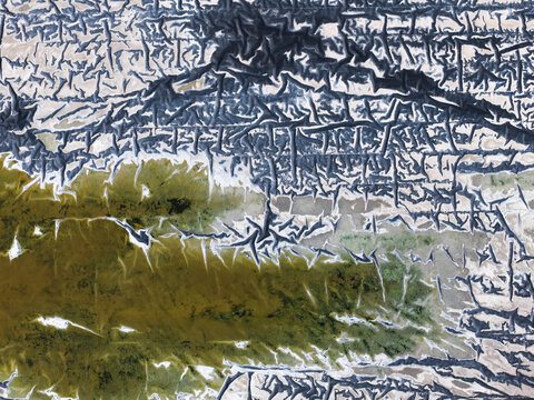 Abstract salt crystal texture from Toledo province salt flat