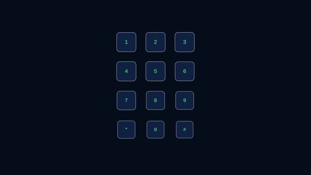 Digital Numeric Keypad with Blue Backlit Display for Security and Access Control.