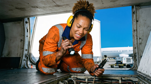 Engineer in safety gear inspect industrial machinery