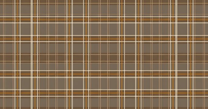 Dark Brown and Orange Checkered Plaid Fabric Texture with Fine Grid Lines for Fashion Design and Textile Background Pattern