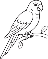 Obraz premium Simple Line Drawing Of A Parrot