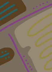 Abstract image for printing. Picture for modern interiors. The picture is painted by hand on a tablet. © neurostructure