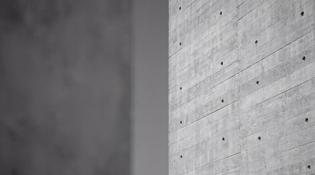 Raw Concrete Wall Detail in Modern Minimalist Architecture