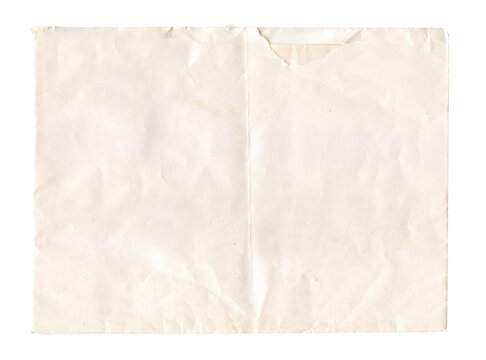 Vintage paper sheet isolated on white