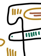 Abstract image for printing. Picture for modern interiors. The picture is painted by hand on a tablet. © neurostructure