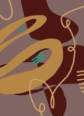 Abstract image for printing. Picture for modern interiors. The picture is painted by hand on a tablet. © neurostructure