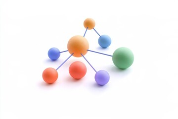 Fototapeta premium 3D scatter plot chart bubble diagram icon isolated on white background. Minimal matte claymorphism business analytics data science concept.