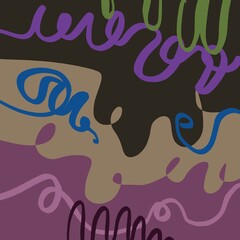 Abstract image for printing. Picture for modern interiors. The picture is painted by hand on a tablet. © neurostructure