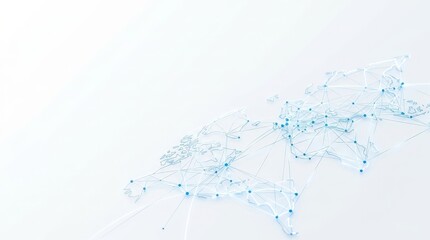 Fototapeta premium Abstract digital connectivity network on clean white background lifestyle