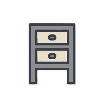Two drawer cabinet icon