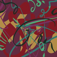 Abstract image for printing. Picture for modern interiors. The picture is painted by hand on a tablet. © neurostructure