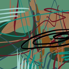 Abstract image for printing. Picture for modern interiors. The picture is painted by hand on a tablet. © neurostructure