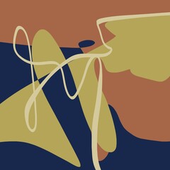Abstract image for printing. Picture for modern interiors. The picture is painted by hand on a tablet. © neurostructure