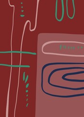 Abstract image for printing. Picture for modern interiors. The picture is painted by hand on a tablet. © neurostructure