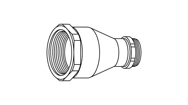 Industrial metal pipe fitting reducer coupling for threaded connections with coupling plumbing technical hardware