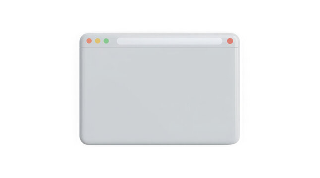 Clean modern browser window with three blank tabs for digital interface design
