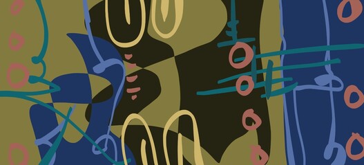 Fototapeta premium Abstract image for printing. Picture for modern interiors. The picture is painted by hand on a tablet.