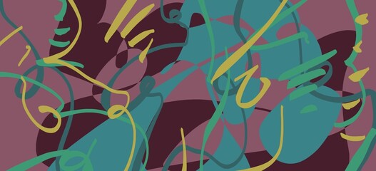 Abstract image for printing. Picture for modern interiors. The picture is painted by hand on a tablet. © neurostructure