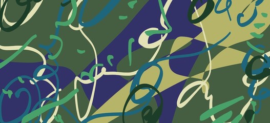 Abstract image for printing. Picture for modern interiors. The picture is painted by hand on a tablet. © neurostructure