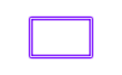 Glowing purple neon frame isolated on transparent background © fatima