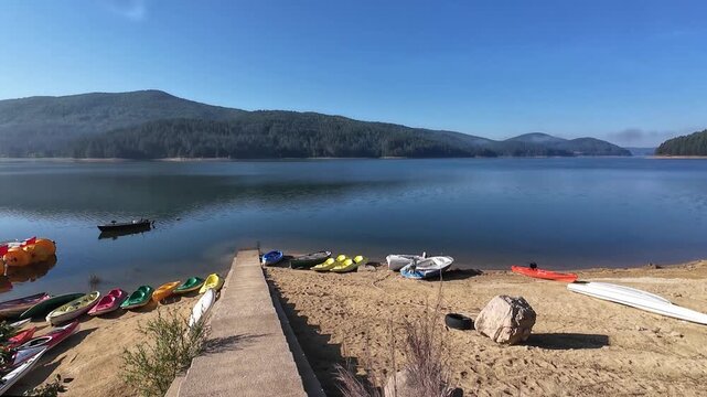 Scenic view of Lago Arvo in Lorica, Sila National Park, Calabria, Italy