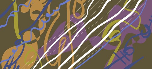 Abstract image for printing. Picture for modern interiors. The picture is painted by hand on a tablet. © neurostructure