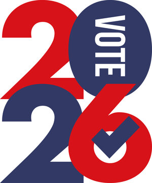 US Midterm Elections 2026. Vote 2026. Vote day. US Election. American flag Patriotic poster. Web banner. Vector illustration