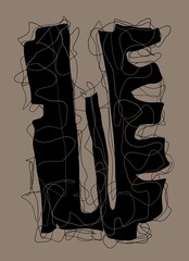 Abstract image for printing. Picture for modern interiors. The picture is painted by hand on a tablet. © neurostructure