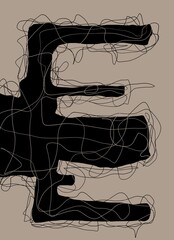 Abstract image for printing. Picture for modern interiors. The picture is painted by hand on a tablet. © neurostructure