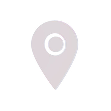 Simple White Map Pin Location Marker For Gps Navigation Destination