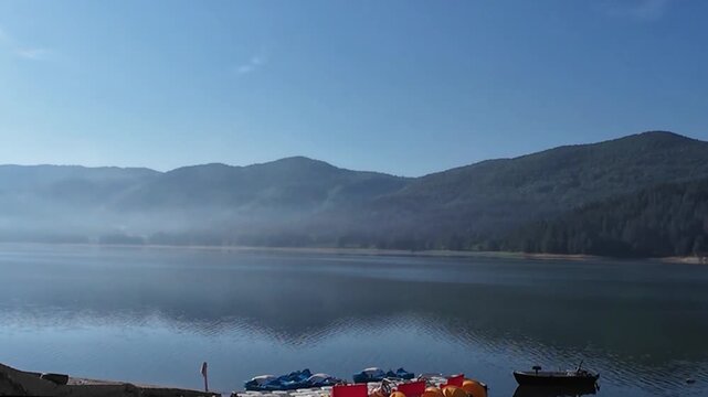 Scenic view of Lago Arvo in Lorica, Sila National Park, Calabria, Italy