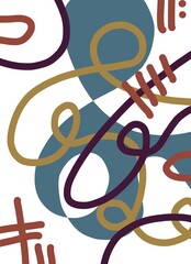 Abstract image for printing. Picture for modern interiors. The picture is painted by hand on a tablet. © neurostructure
