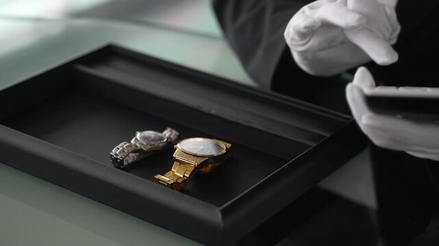 高級腕時計の査定額を提示する買取サービスのイメージ, Luxury Watch Appraisal and Purchase Service Concept