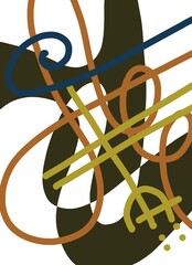 Abstract image for printing. Picture for modern interiors. The picture is painted by hand on a tablet. © neurostructure