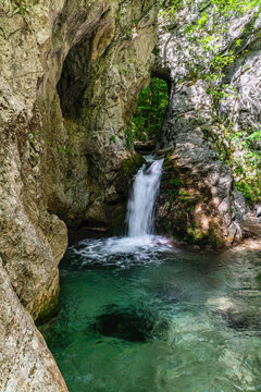 The marvelous Capofiume hike near Collepardo, Province of Frosinone, Lazio, Italy.