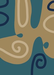 Abstract image for printing. Picture for modern interiors. The picture is painted by hand on a tablet. © neurostructure