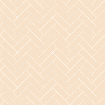 Seamless Beige Herringbone Pattern Texture Background. Neutral Minimalist Parquet Flooring Backdrop for Interior Design, Wallpaper, and Luxury Packaging. Vector Illustration