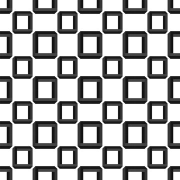 Modern Black Geometric Seamless Pattern Background for Packaging and Wallpaper. Vector Illustration
