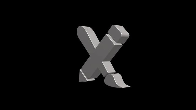 Metallic 3d pen and brush icon rotating on black background representing creative design and art tools.