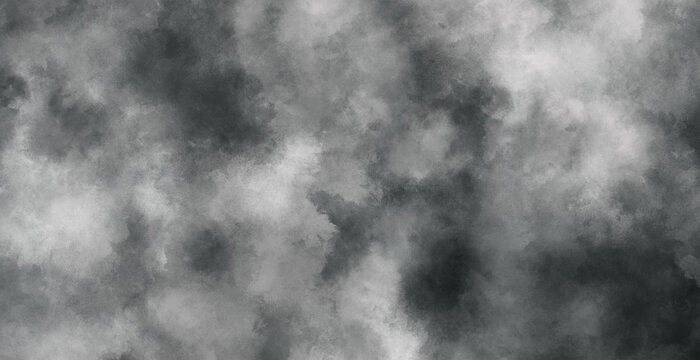 Abstract white smoke on black background, realistic fog mist cloud texture
