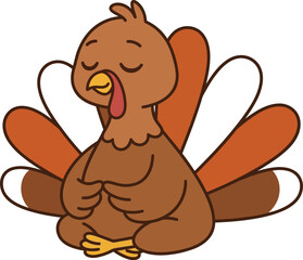 Obraz premium Cute Cartoon Turkey Thanksgiving Clipart