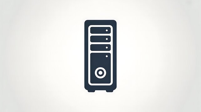 Computer tower desktop pc icon
