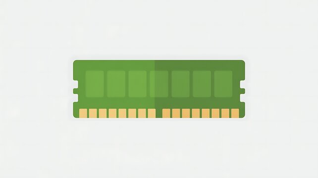 Green ram memory stick computer hardware icon