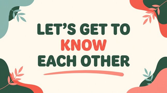 People getting to know each other illustration