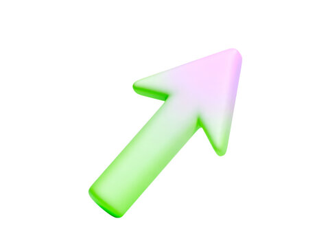 Bright gradient arrow pointing diagonally upward.