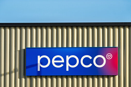La Nucia, Spain - September 4, 2026: Pepco discount retail store exterior with company logo. Pepco is European discount retailer offering affordable clothing, household goods, toys, everyday products.