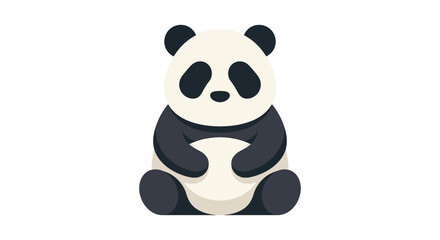 A cartoon panda illustration features a simplified design with a white background © MDMEHEDI