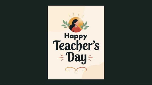 teachers happy day portrait typography